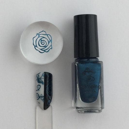 #036 Midnight Rendezvous | Clear Jelly Stamping Polish