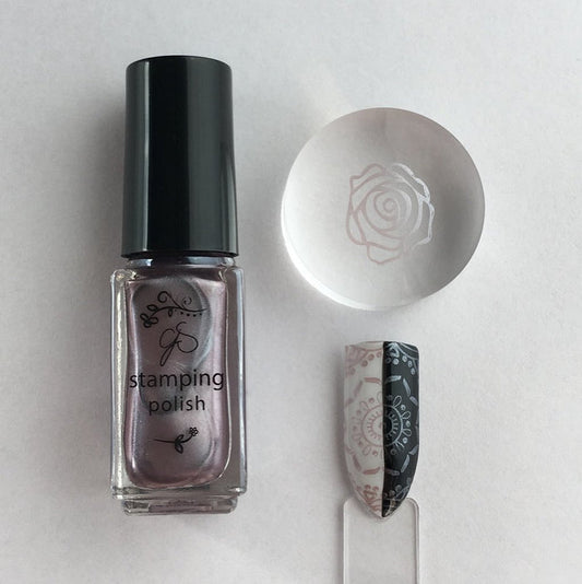 #049 Sand Dunes on a Starry Night | Clear Jelly Stamping Polish