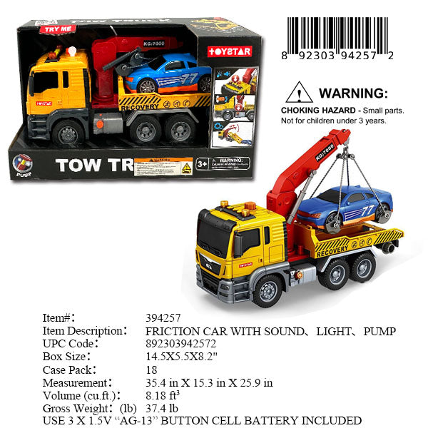 14.5X5.5X8.2"F/P IC TOW TRUCK SET