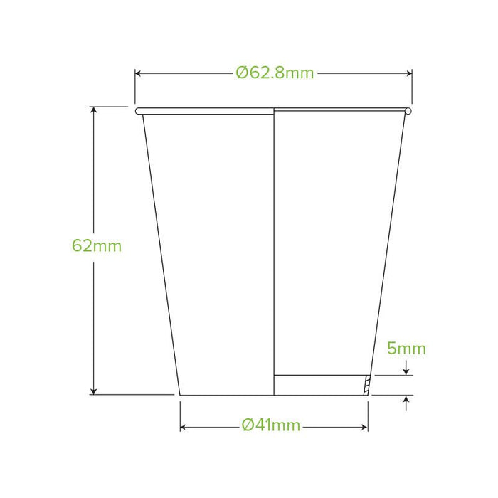 4oz/120mL (63mm) White Single Wall BioCup - 2000pcs/ctn - TEM IMPORTS™