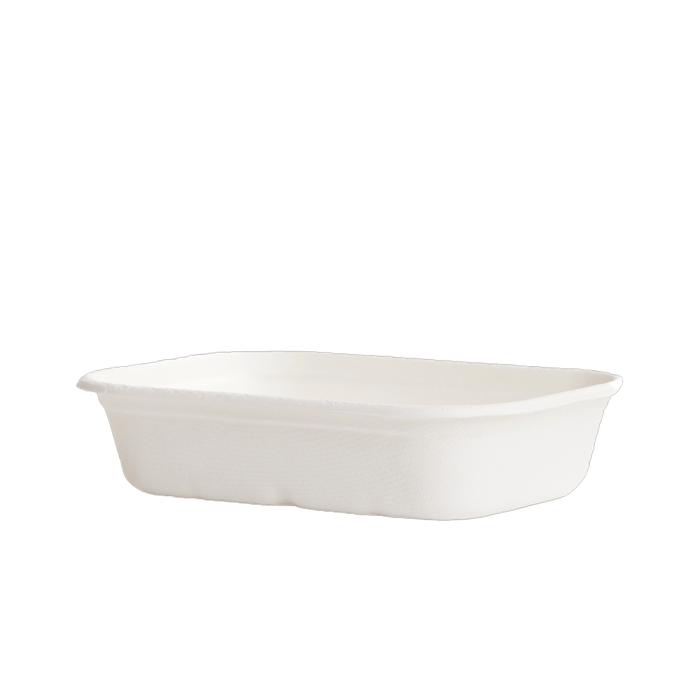 500mL White Sugarcane Rectangular Container - TEM IMPORTS™