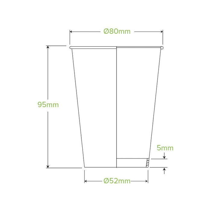 8oz/280mL (80mm) Stone Single Wall BioCup - 1000pcs/ctn - TEM IMPORTS™