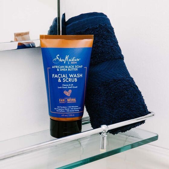 African Black Soap & Shea Butter Facial Wash & Scrub