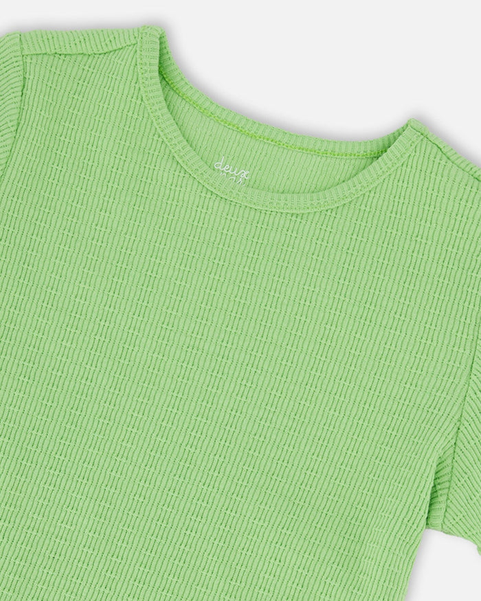 Crinkle Jersey T-Shirt Mint Green-3