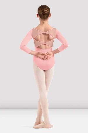 Girls Mirella Petite Adagio 3/4 Sleeve Embroidered Leotard
