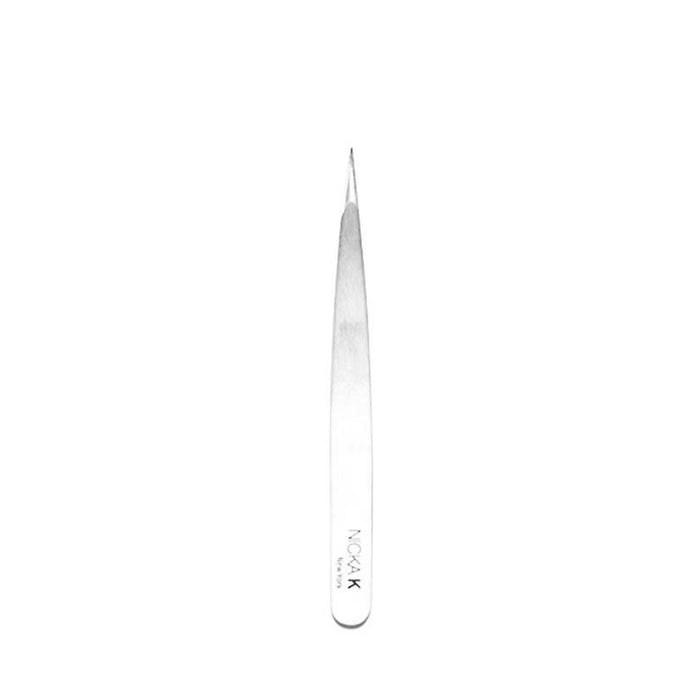 NICKA K stainless steel precision pointed tweezer for precise eyebrow shaping and ingrown hair removal