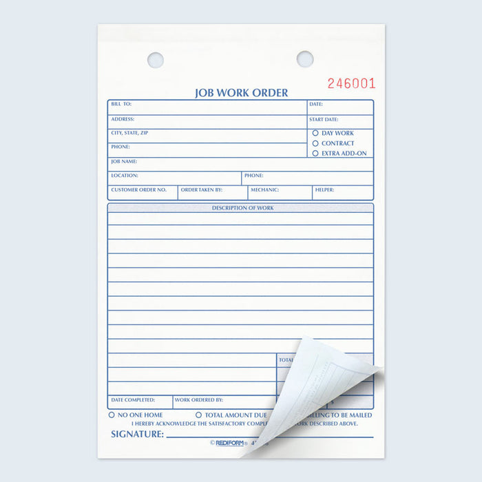 Job Work Order Book 4L456