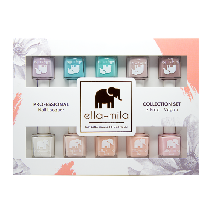 Love Collection 10-pack nail polish gift box, front view