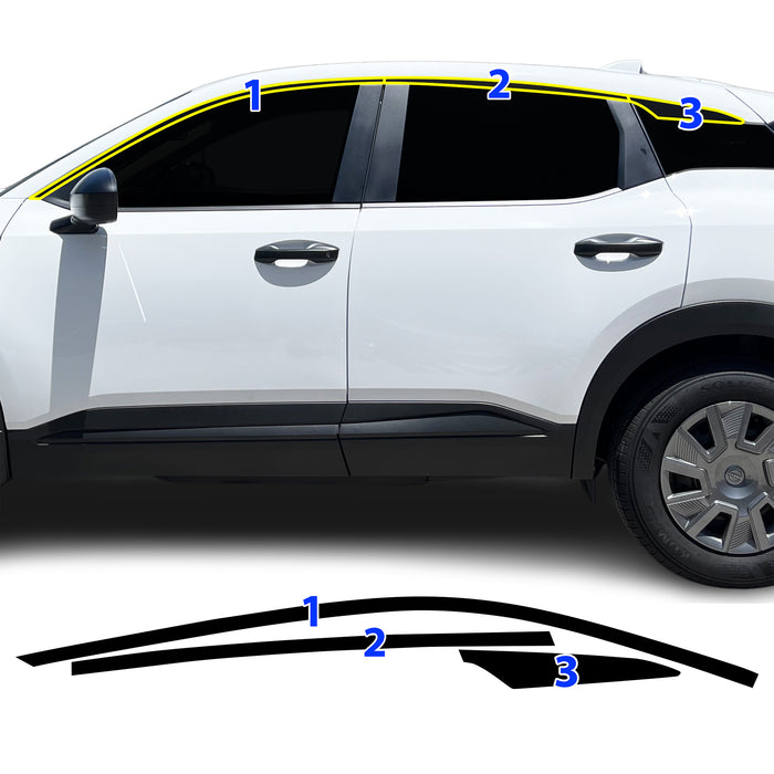 Fits Nissan Kicks 2025-2026 Vinyl Chrome Delete Grille Blackout Decal Stickers Overlay Film - Bogar Tech Designs