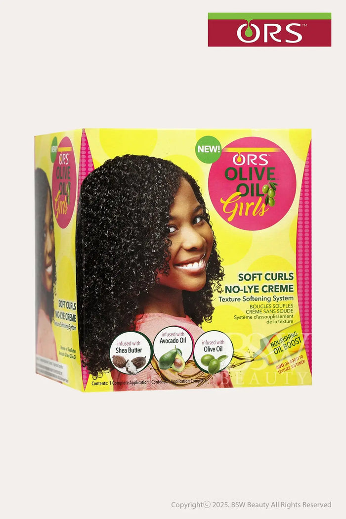 ORS OLIVE OIL GIRLS SOFT CURLS NO LYE CREME TEXTURE SOFTENING SYSTEM - BSW BEAUTY CANADA