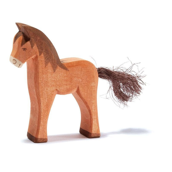 Ostheimer Wooden Figure - Brown Colt - wood, natural Wooden Figures for open-ended play - Title: Default Title