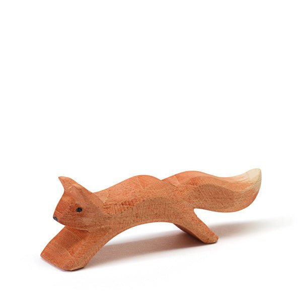 Ostheimer Wooden Squirrel, jumping - wood, natural Wooden Figures for open-ended play - Title: Default Title