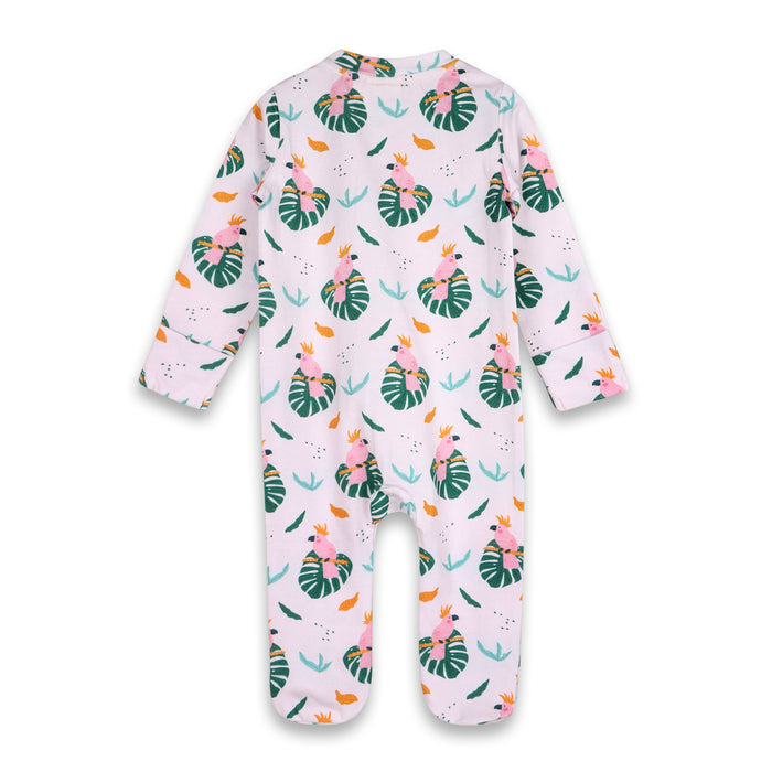 Parrot Baby Zipper Footie Jumpsuit (Organic Jersey)