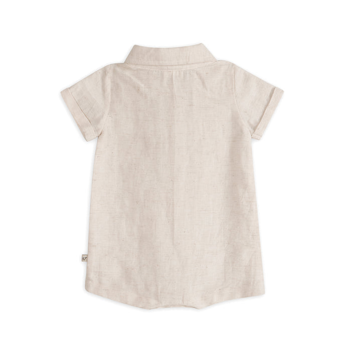 Sebastian Pocket Baby Romper Back (Linen Blend)