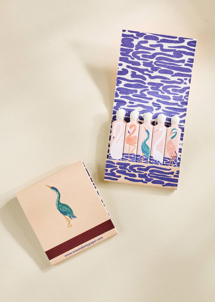 Tropical Sunset Birds Printed Matchbook