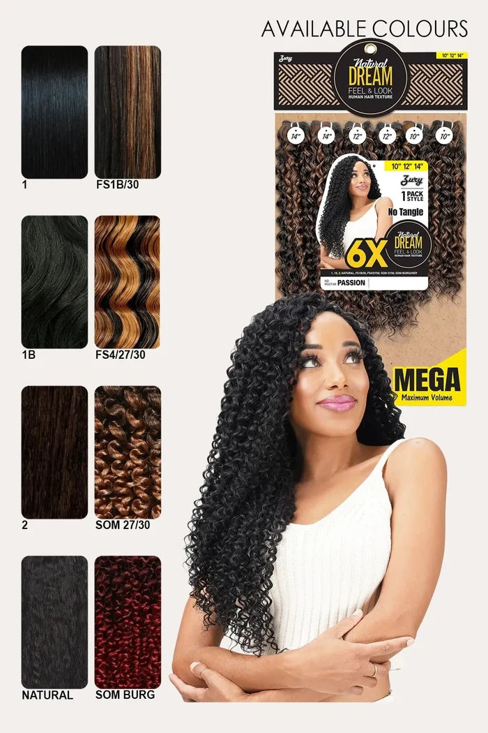 ZURY NATURAL DREAM HAIR WEAVE 6X - PASSION 101214 ZURY