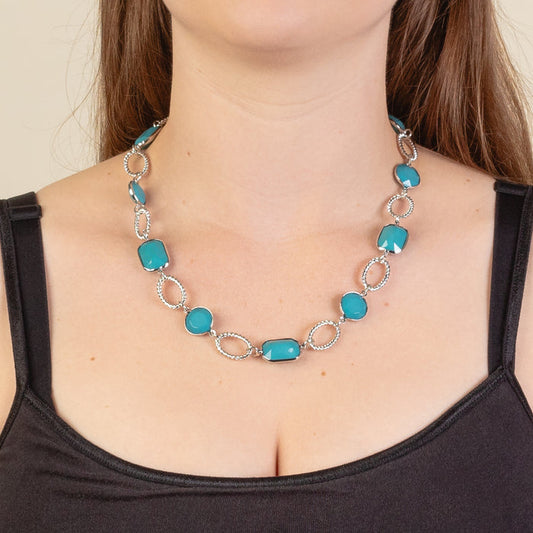 12006 - Western Necklace - Turquoise & Silver