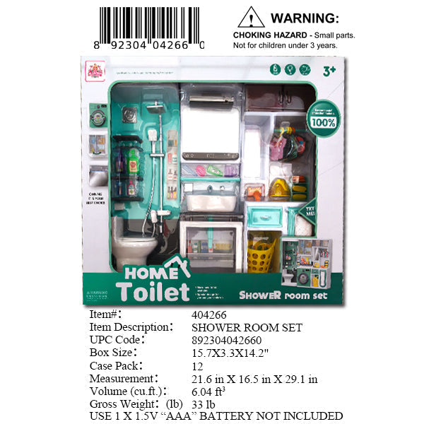 15.7X3.3X14.2"HOME TOILET SHOWER ROOM SET