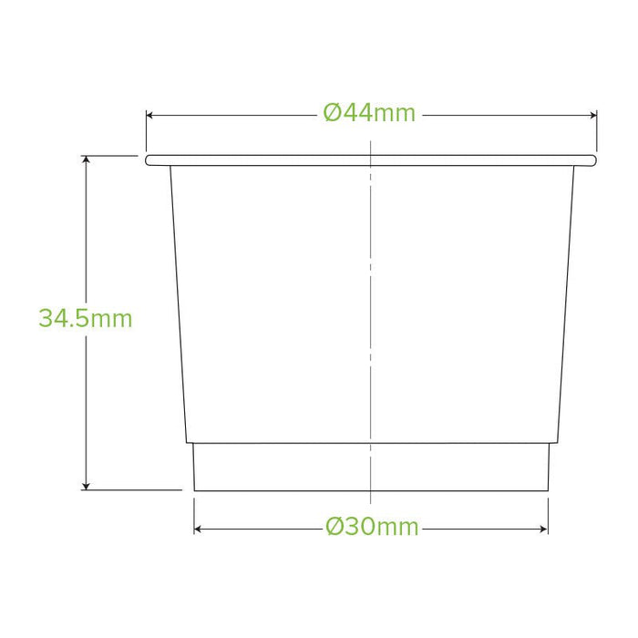 1oz/30mL (44mm) Clear Sauce BioCup - 3000pcs/ctn - TEM IMPORTS™
