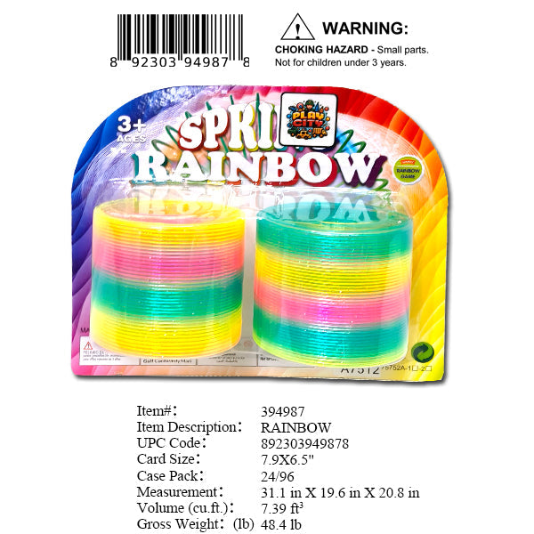 7.9X6.5"2PC RAINBOW SPRING