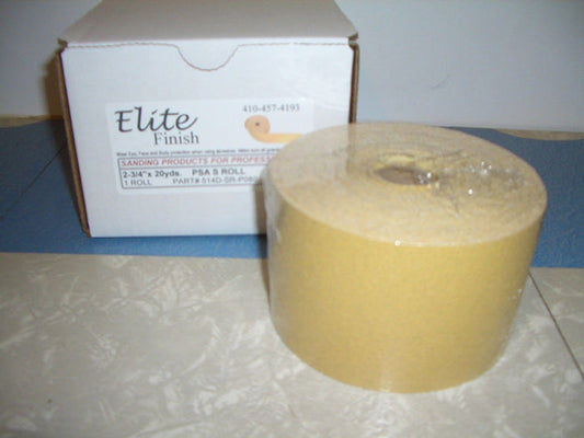 80 Grit 2-3/4 x 20yd Roll PSA Sandpaper Premium gold Aluminum Oxide