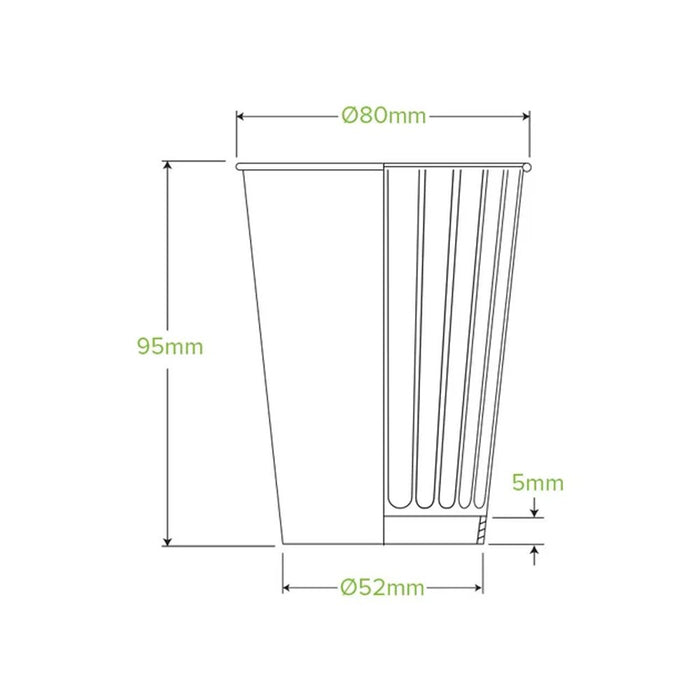8oz/255mL (80mm) Embossed Art Series Double Wall BioCup - 1000/ctn - TEM IMPORTS™