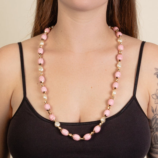 92135 - Western Beaded Necklace - Pink