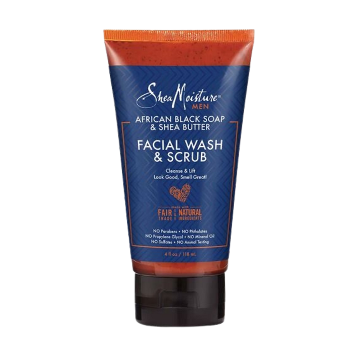 African Black Soap & Shea Butter Facial  Wash & Scrub