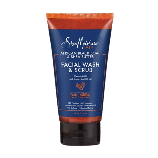 African Black Soap & Shea Butter Facial  Wash & Scrub