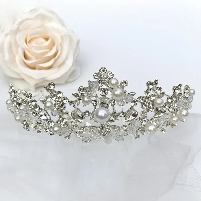Wedding Hair Accessories - Pearl and Crystal Wedding Tiara