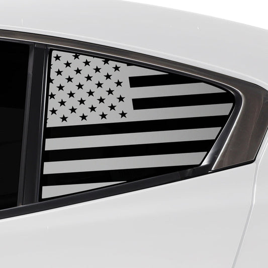 Quarter Window American Flag Vinyl Decal Stickers Fits Mazda 3 Sedan 2019 - 2025 - Bogar Tech Designs