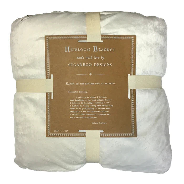 Beautiful Darling (Audrey Hepburn) Large Heirloom Blanket