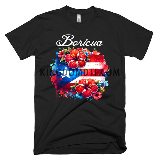 Boricua Floral Premium T-Shirt - Puerto Rico Streetwear