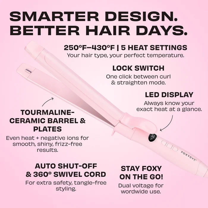 Bounce Bae 2-in-1 Curling Straightener