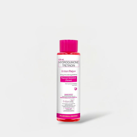 Brilliant Skin Hydroquinone Tretinoin Topical Solution (Toner) 135ml بريليانت سكين هيدروكينون تريتينوين محلول موضعي (تونر) - Princess Cosmetics Qatar