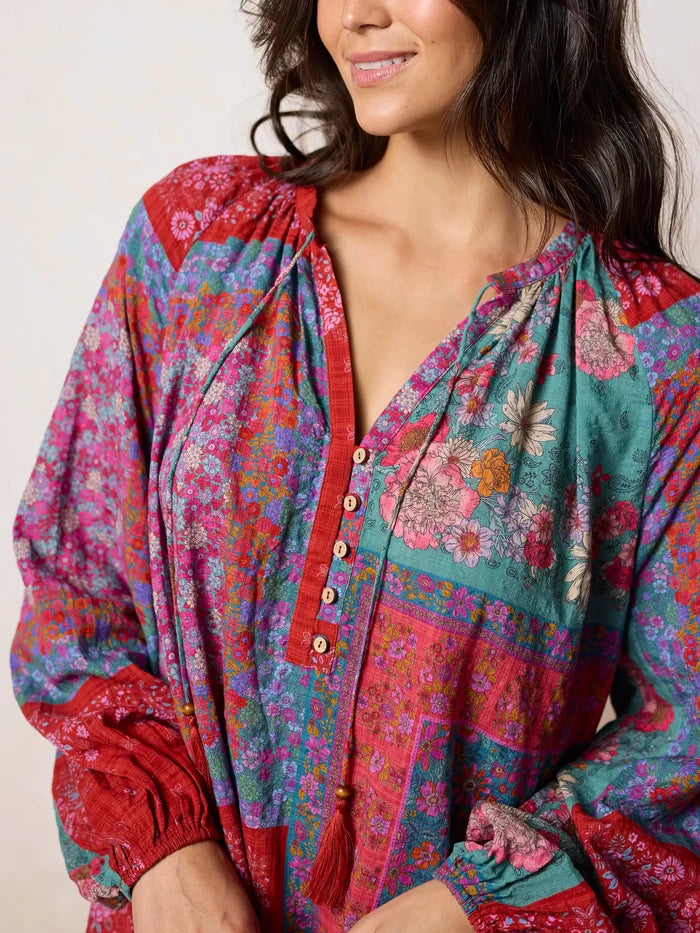 Camille Mini Dress - Jewel Positano Scarf-view 5