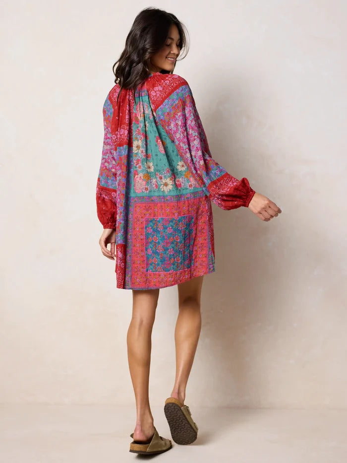 Camille Mini Dress - Jewel Positano Scarf-view 6