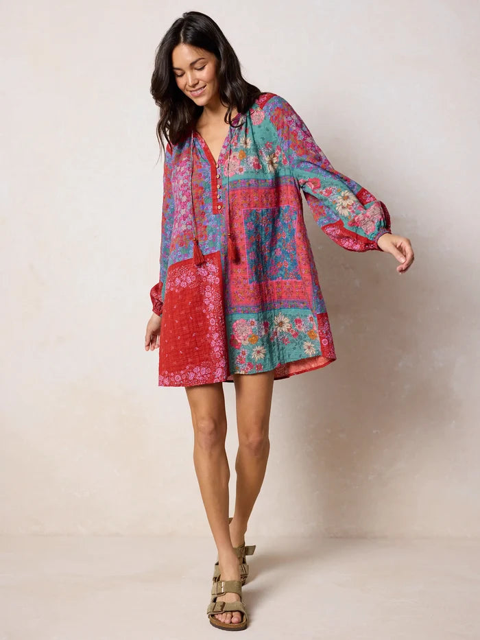 Camille Mini Dress - Jewel Positano Scarf-view 7