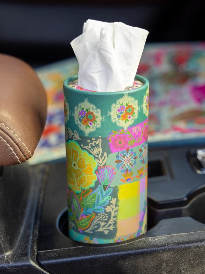 Car Tissues, Set of 3 - Floral Patchwork-view 1