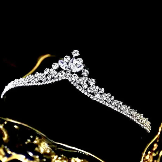 Wedding Hair Accessories - Silver Cubic Zirconia Bridal Tiara