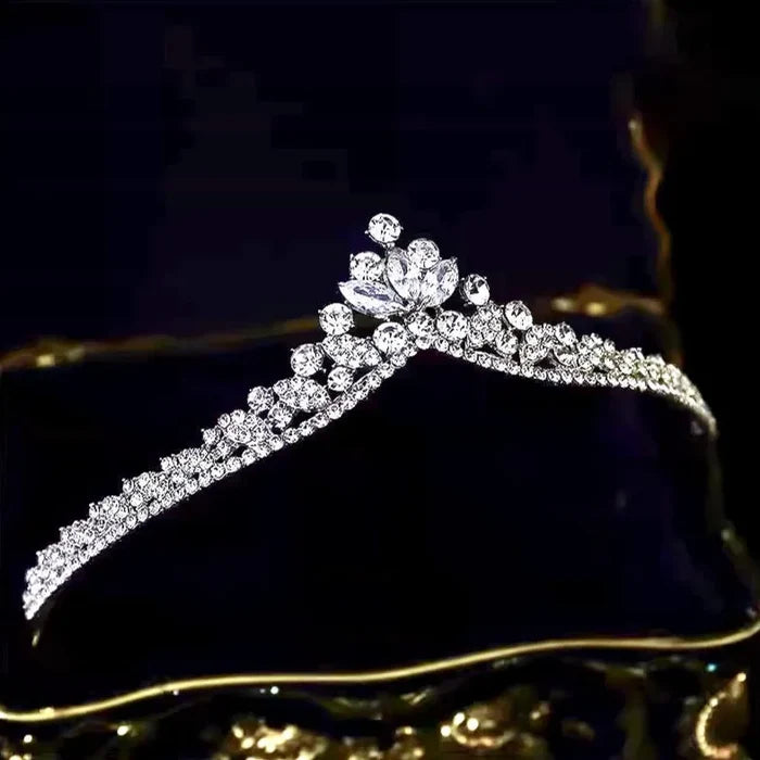 Wedding Hair Accessories - Silver Cubic Zirconia Bridal Tiara