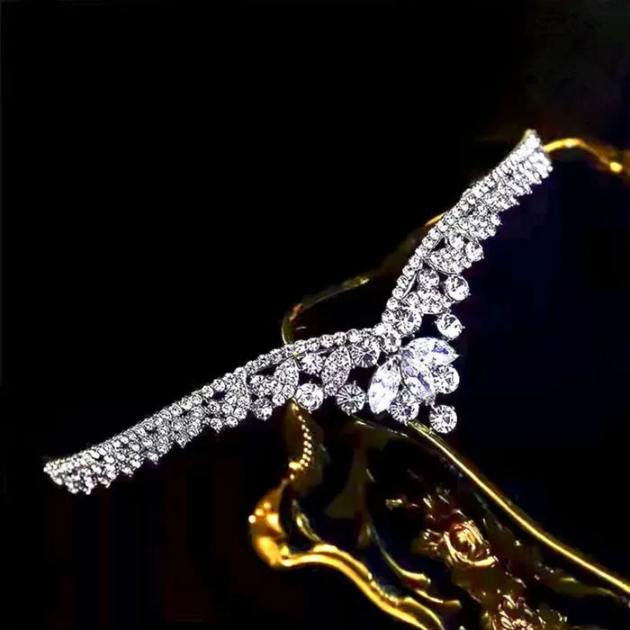 Wedding Hair Accessories - Silver Cubic Zirconia Bridal Tiara