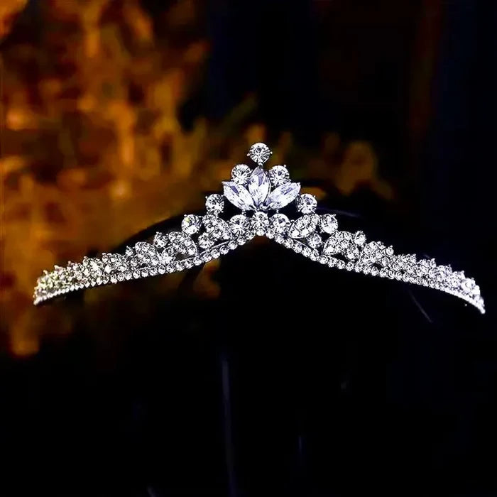 Wedding Hair Accessories - Silver Cubic Zirconia Bridal Tiara
