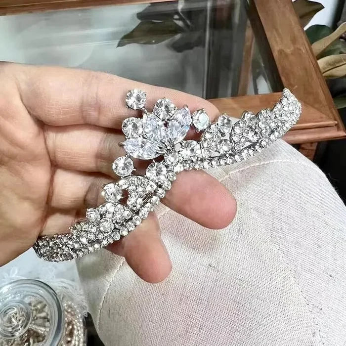 Wedding Hair Accessories - Silver Cubic Zirconia Bridal Tiara