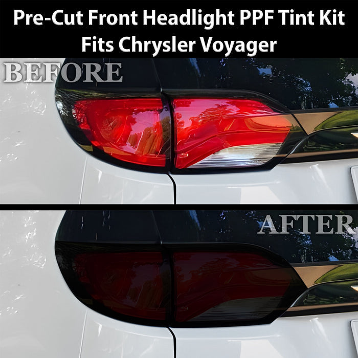 Fits Chrysler Voyager 2020-2025 Full Headlight Taillight Precut Smoked PPF Tint Kit Film Overlay  - Bogar Tech Designs