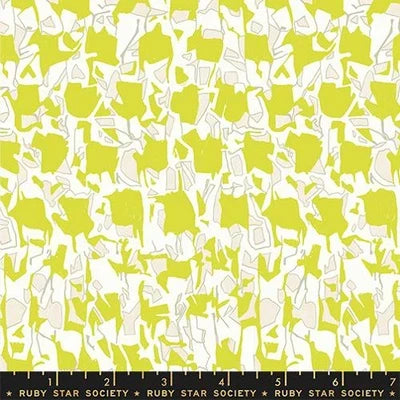 Citron - Geometric Abstract- Memento- Fat Quarter