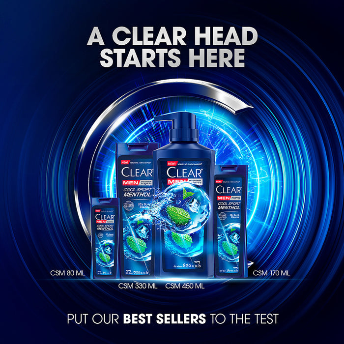 Clear Men Shampoo Cool Sport Menthol Anti Dandruff 450ml