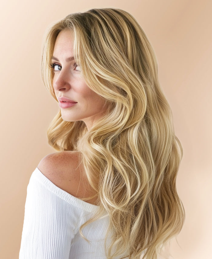 clip-in hair extensions dirty blonde.
