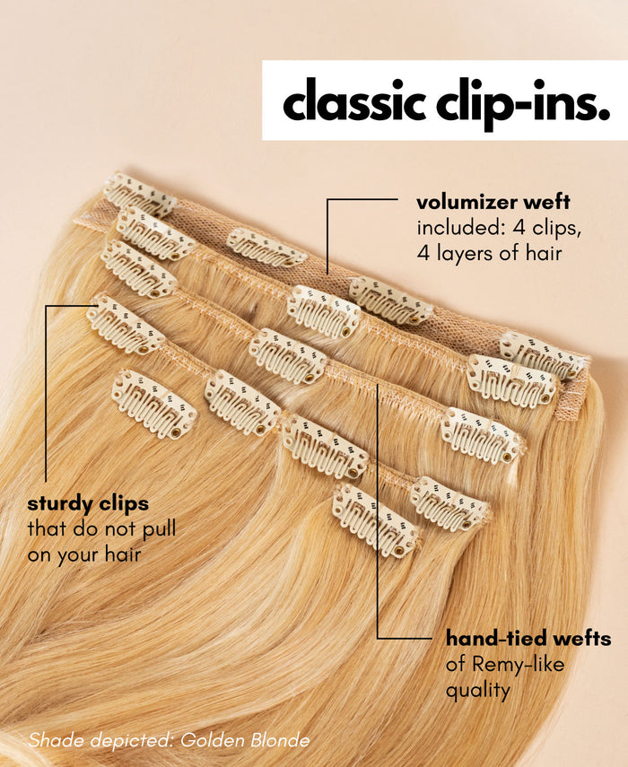 clip-in hair extensions dirty blonde.