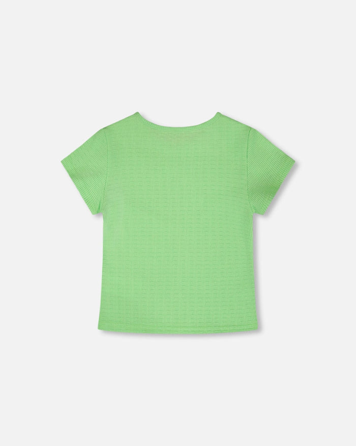 Crinkle Jersey T-Shirt Mint Green-2